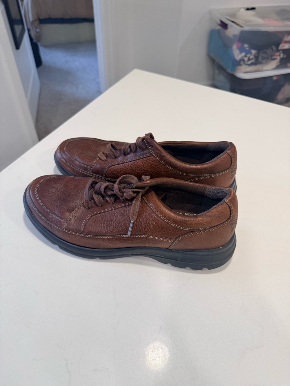 Rockport Brown Leather Casual Slip-On Loafers